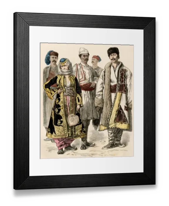 Framed Print : Balkan people, 1800s Framed Print : Balkan people, 1800s