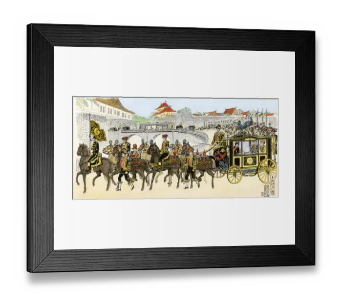 Framed Print : Japanese emperor Mutsuhito, 1890s Framed Print : Japanese emperor Mutsuhito, 1890s