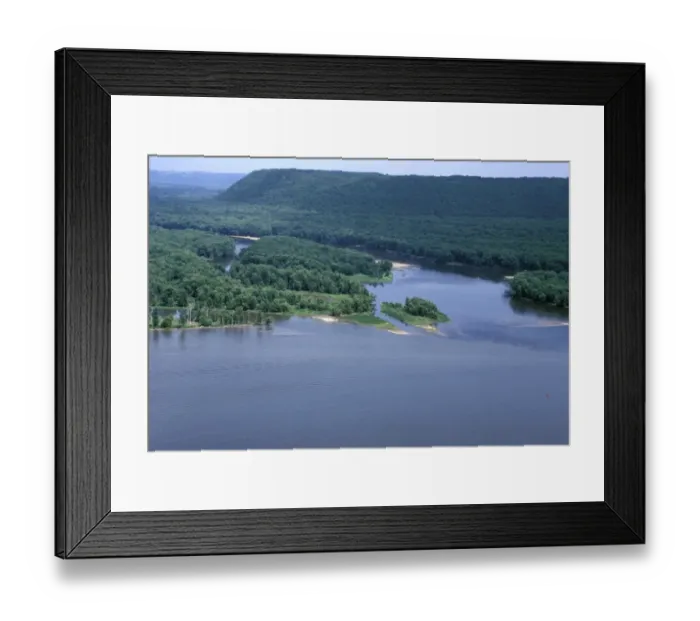 Framed Print : Wisconsin River junction with the Mississippi Framed Print : Wisconsin River junction with the Mississippi