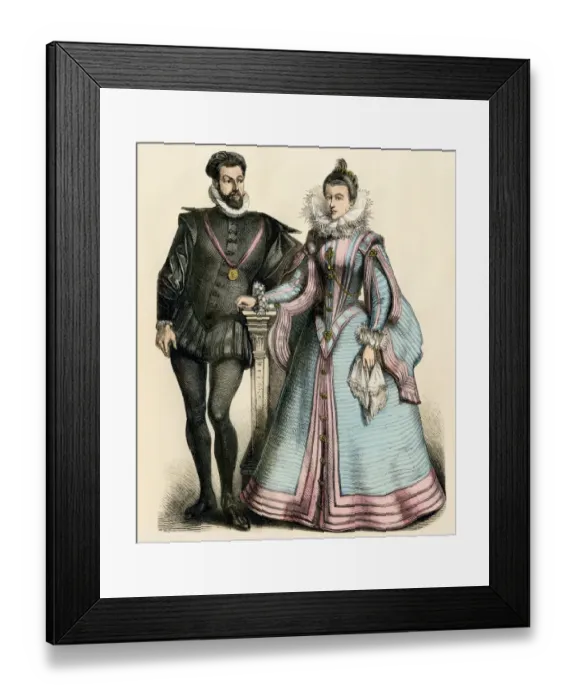 Framed Print : French nobility of the 1500s Framed Print : French nobility of the 1500s
