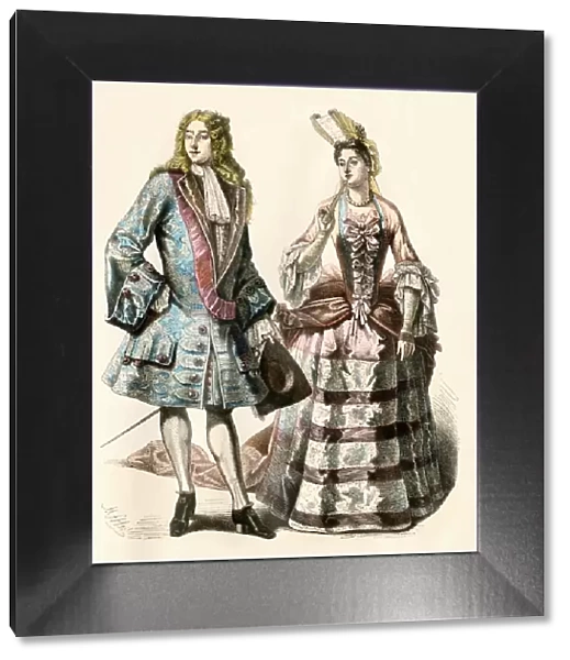 French couple at the royal court, early 18th century