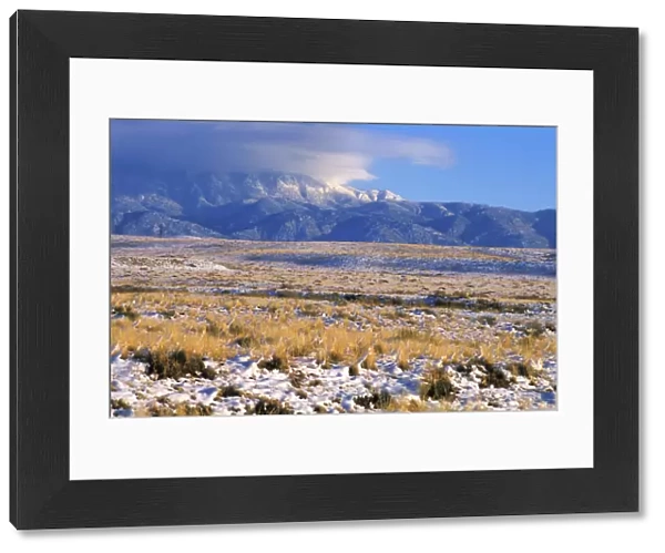 Snow on the Sandia Mountains, New Mexico