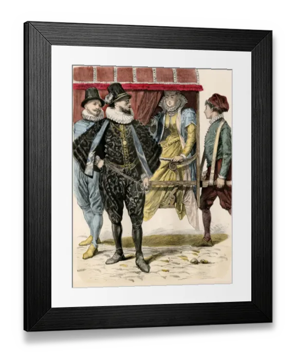 Framed Print : Fashions of Naples, 16th century Framed Print : Fashions of Naples, 16th century
