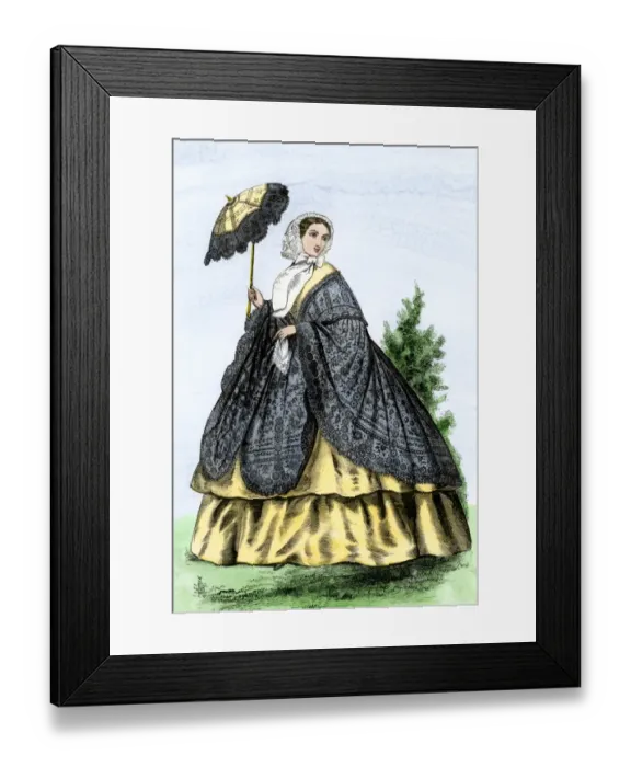 Framed Print : American fashion of the 1860s Framed Print : American fashion of the 1860s