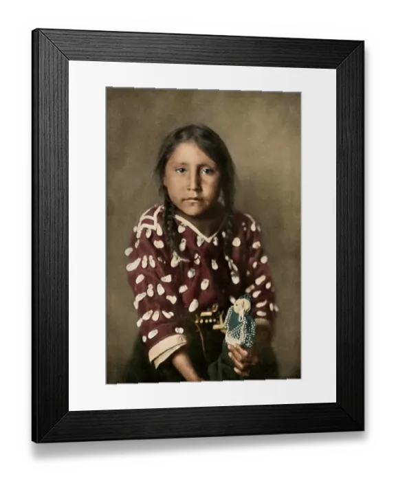 Framed Print : Young Crow Indian girl Framed Print : Young Crow Indian girl