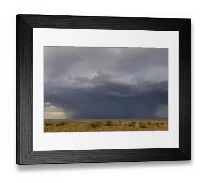 Framed Print : Rainstorm on the high plains, New Mexico Framed Print : Rainstorm on the high plains, New Mexico