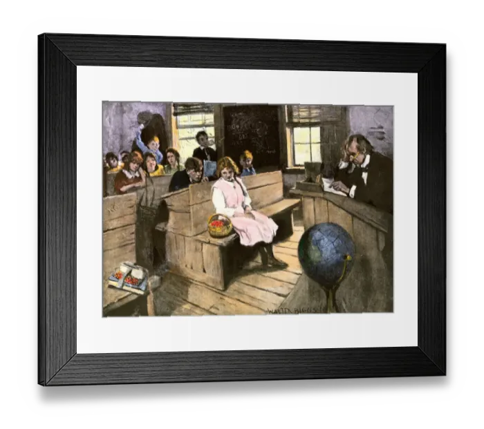 Framed Print : New pupil in a one-room school Framed Print : New pupil in a one-room school