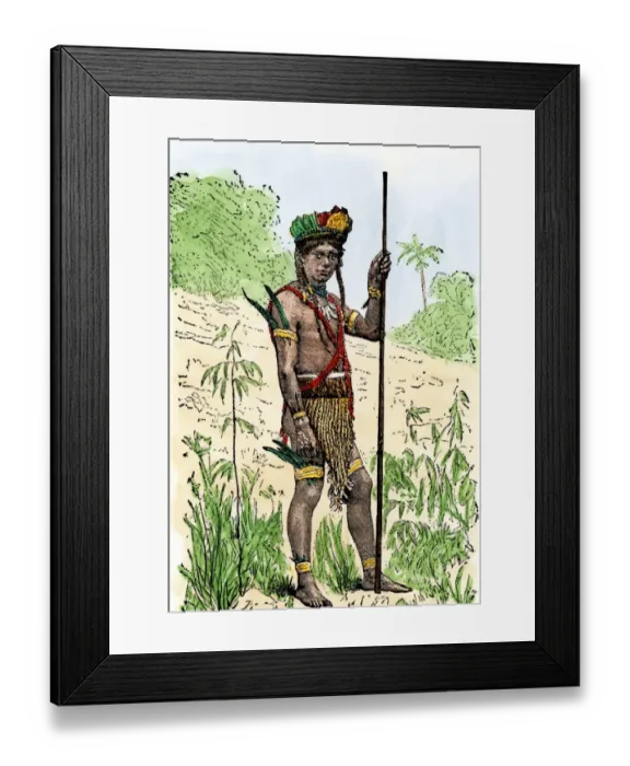 Framed Print : An Inca man in the time of Pizarros conquest of Peru Framed Print : An Inca man in the time of Pizarros conquest of Peru