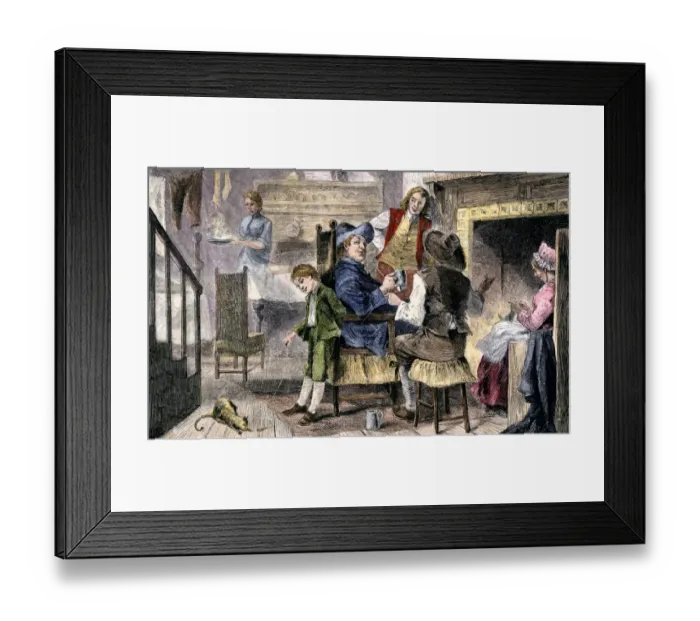 Framed Print : Colonial family in New York Framed Print : Colonial family in New York