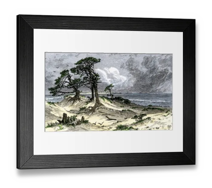 Framed Print : Chesapeake Bay entrance before settlers arrived Framed Print : Chesapeake Bay entrance before settlers arrived