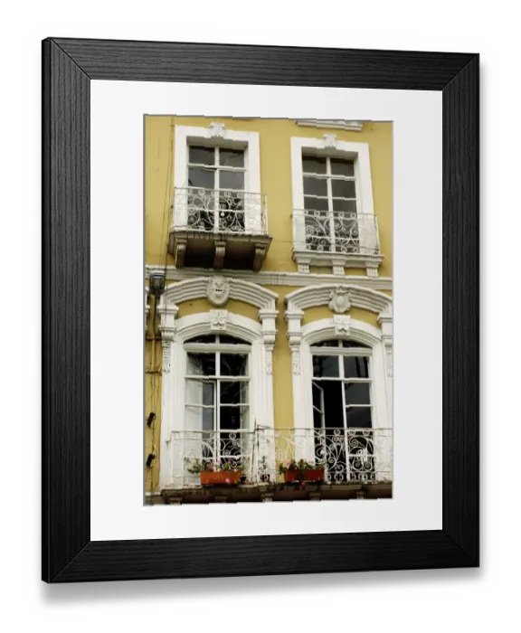 Framed Print : Windows and balconies in the Spanish colonial city of Cuenca Framed Print : Windows and balconies in the Spanish colonial city of Cuenca
