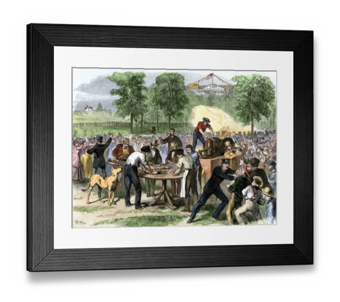 Framed Print : Brennan Society picnic, New York City, 1800s