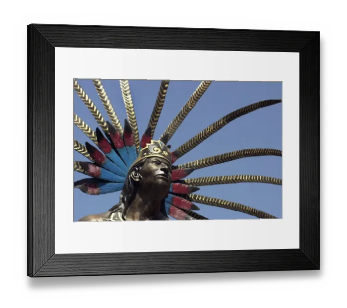 Framed Print : Chichimeca native, statue in Queretaro, Mexico Framed Print : Chichimeca native, statue in Queretaro, Mexico