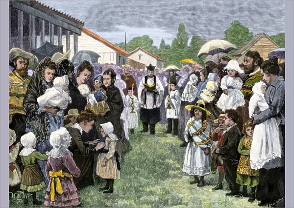 Christening in Chile, 1800s