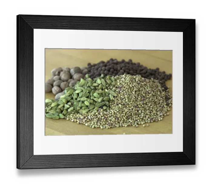 Framed Print : Spices of historical significance: green cardamom pods Framed Print : Spices of historical significance: green cardamom pods