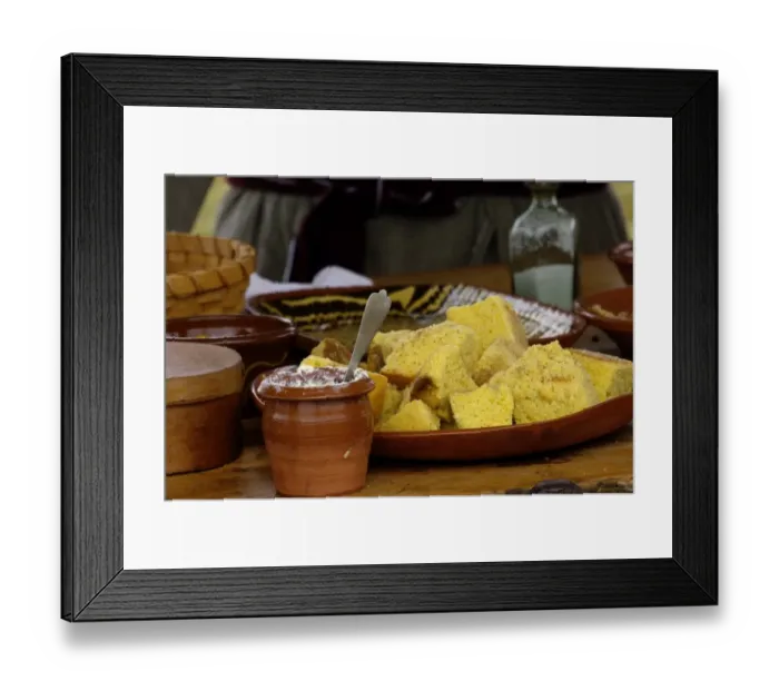 Framed Print : Camp breakfast for Continental Army reenactors Framed Print : Camp breakfast for Continental Army reenactors