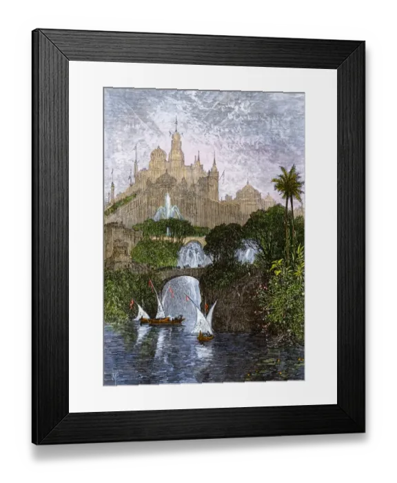 Framed Print : Vision of Chinas fabulous civilization in Marco Polos time Framed Print : Vision of Chinas fabulous civilization in Marco Polos time