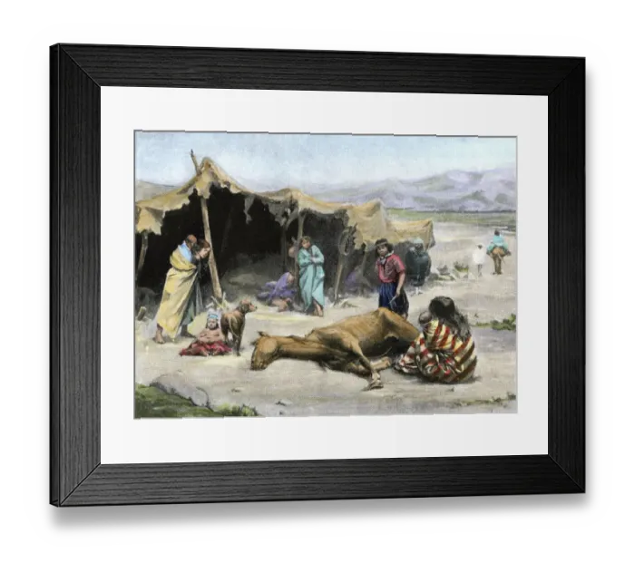 Framed Print : Patagonian natives, 1800s