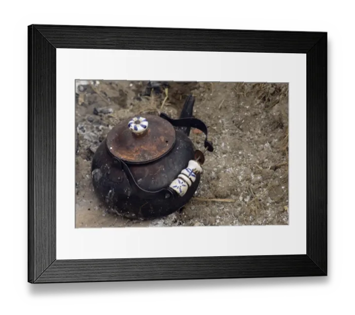 Framed Print : Teapot at a Continental Army camp reenactment Framed Print : Teapot at a Continental Army camp reenactment