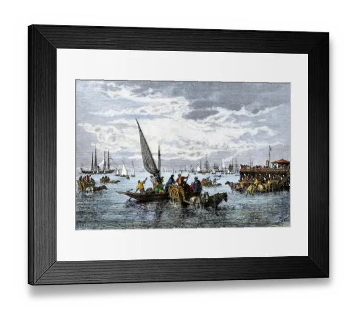 Framed Print : Arriving at Buenos Aires, Argentina, 1800s Framed Print : Arriving at Buenos Aires, Argentina, 1800s