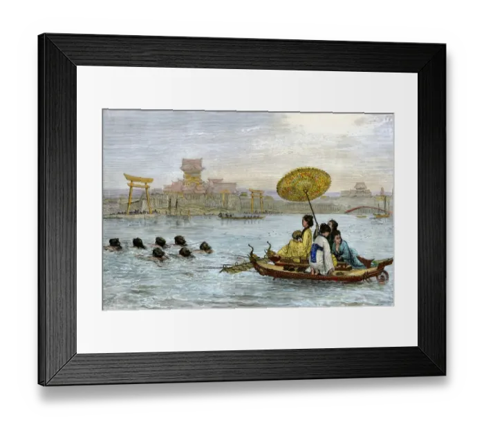 Framed Print : Japanese ladies of the Old Regime Framed Print : Japanese ladies of the Old Regime