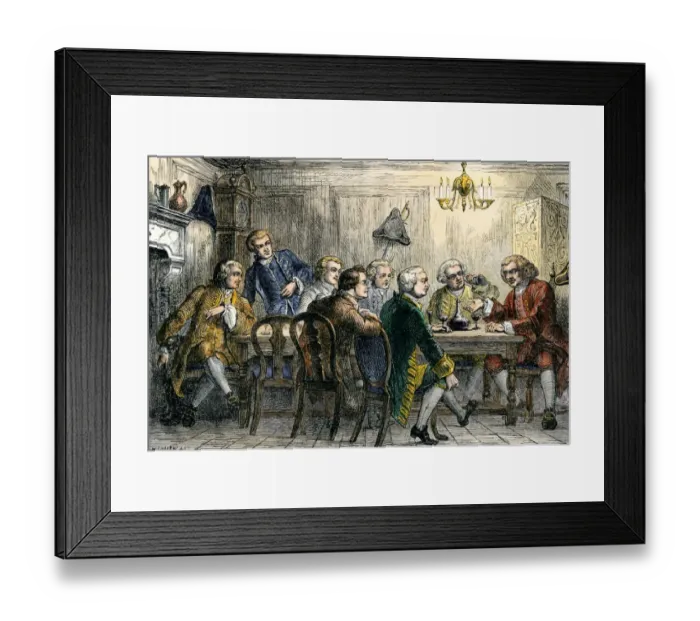 Framed Print : Samuel Johson and James Boswell at the Literary Club Framed Print : Samuel Johson and James Boswell at the Literary Club