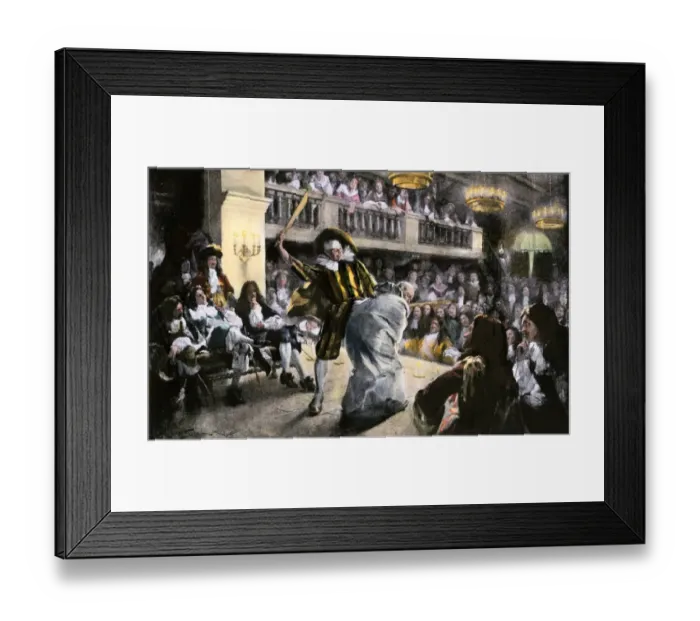 Framed Print : A Moliere comedy performed Framed Print : A Moliere comedy performed