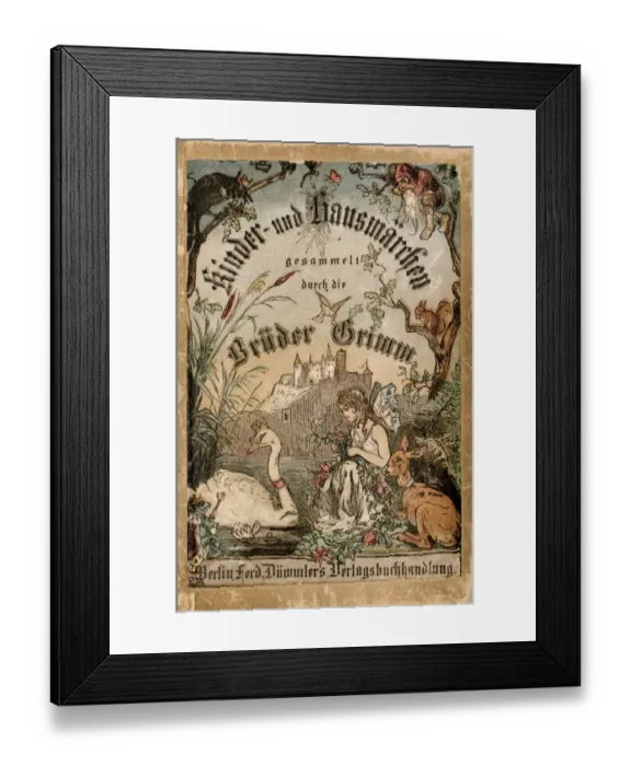 Framed Print : Cover of Brothers Grimm tales from a German edition published in Berlin Framed Print : Cover of Brothers Grimm tales from a German edition published in Berlin
