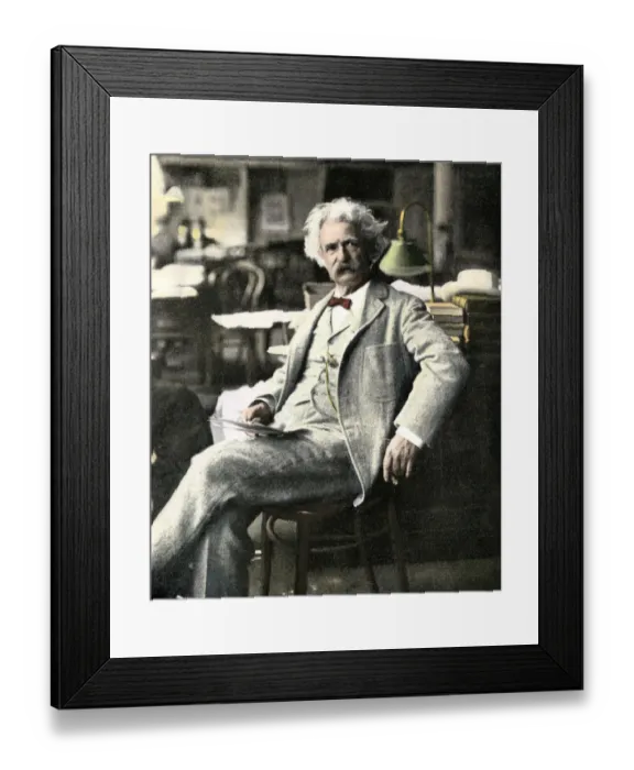 Framed Print : Samuel Clemens (Mark Twain) in New York visiting his publishers Framed Print : Samuel Clemens (Mark Twain) in New York visiting his publishers