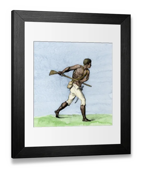 Framed Print : Leonard Parkinson, a captain of Maroons during a Negro insurrection in Jamaica Framed Print : Leonard Parkinson, a captain of Maroons during a Negro insurrection in Jamaica