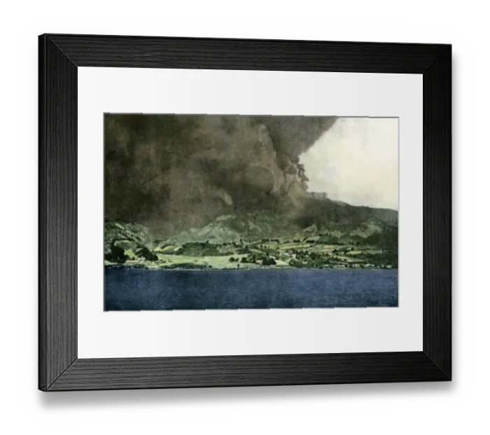 Framed Print : Mount Pelee eruption on Martinique, 1902 Framed Print : Mount Pelee eruption on Martinique, 1902