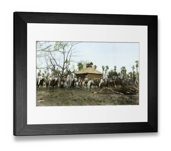 Framed Print : Cuban sugar-planter with his staff and bodyguards