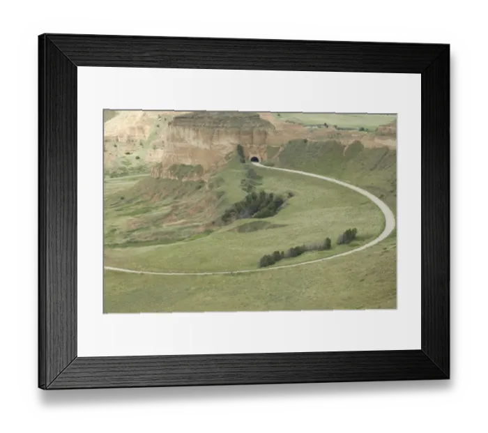 Framed Print : Road ascending Scotts Bluff, Nebraska Framed Print : Road ascending Scotts Bluff, Nebraska