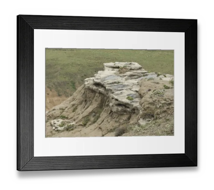 Framed Print : Erosion in western Nebraska