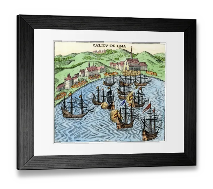 Framed Print : Callao, Peru, under Spanish rule, 1620 Framed Print : Callao, Peru, under Spanish rule, 1620
