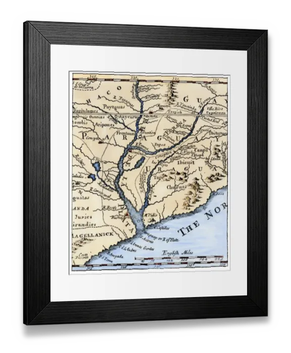 Framed Print : Rio de la Plata, 1698 Framed Print : Rio de la Plata, 1698