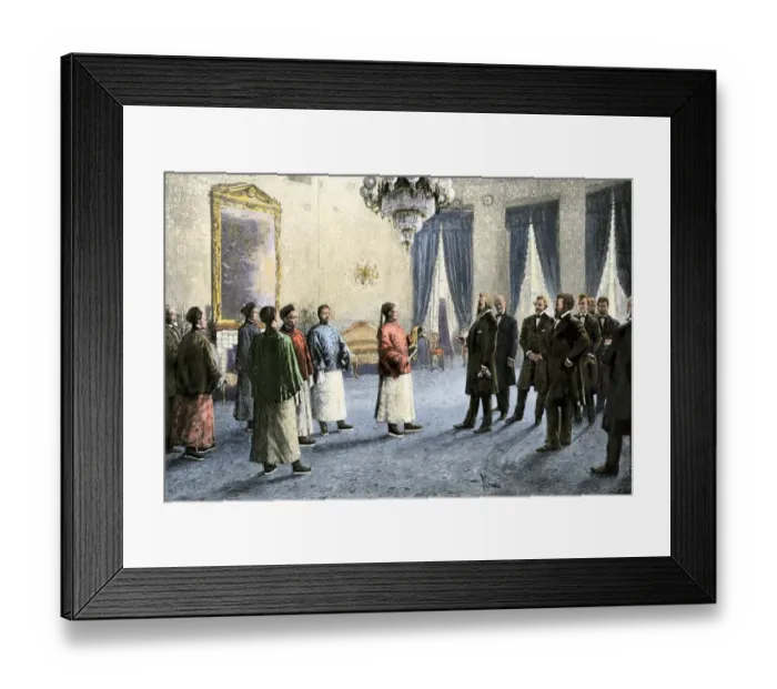 Framed Print : President Hayes receiving the first Chinese ambassador to the US Framed Print : President Hayes receiving the first Chinese ambassador to the US