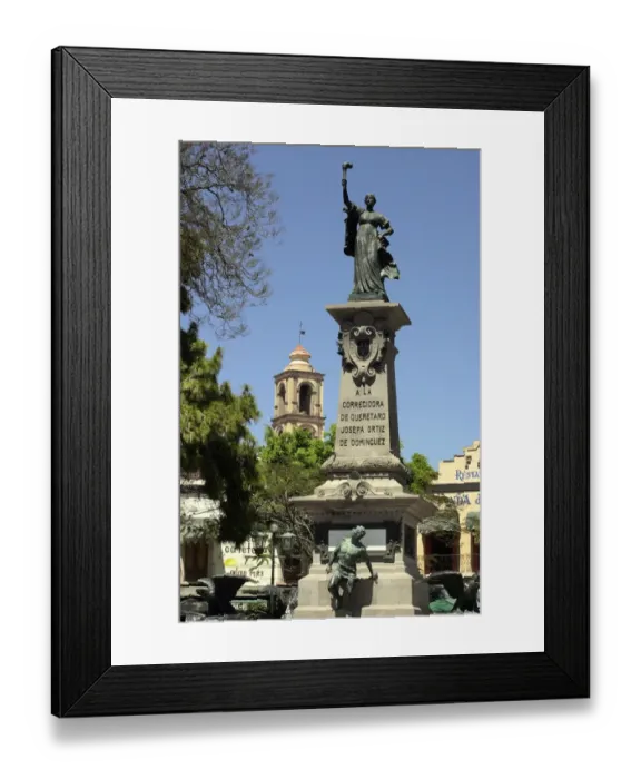 Framed Print : Monument to La Corregidora, Queretaro, Mexico
