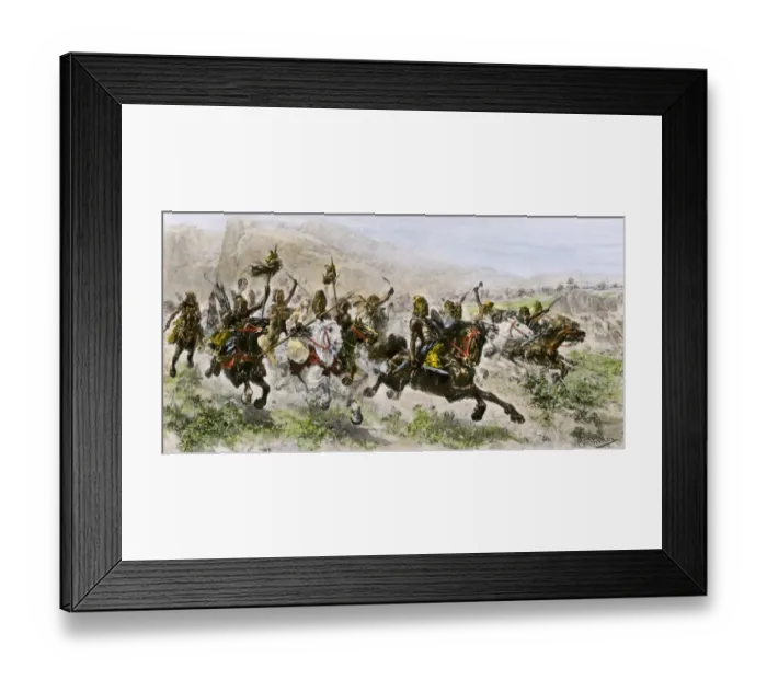 Framed Print : Invasion of eastern Europe by Attila and the Huns Framed Print : Invasion of eastern Europe by Attila and the Huns