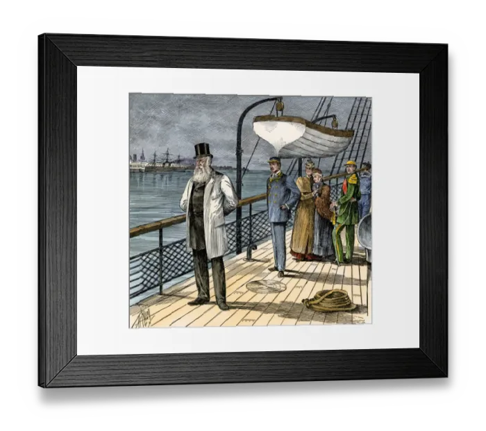Framed Print : Pedro II leaving Brazil, 1889 Framed Print : Pedro II leaving Brazil, 1889