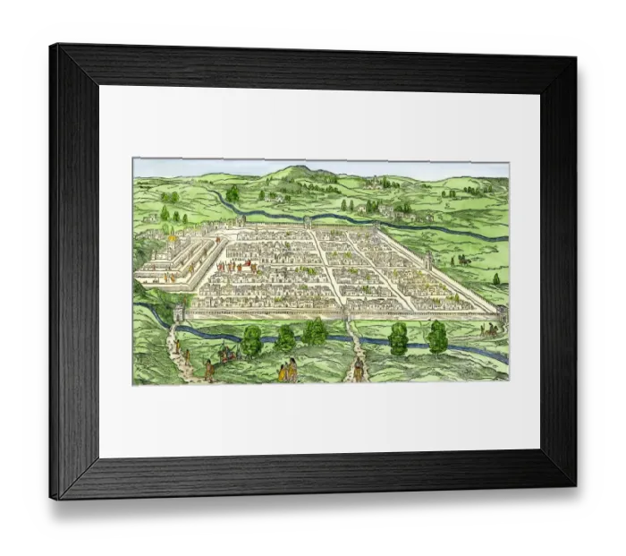 Framed Print : Inca city of Cusco, Peru, in 1556 Framed Print : Inca city of Cusco, Peru, in 1556