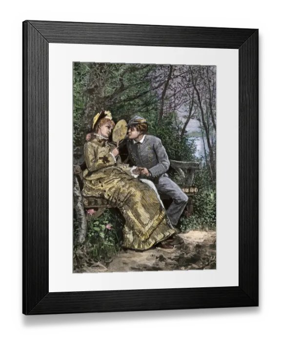 Framed Print : West Point romance, 1800s