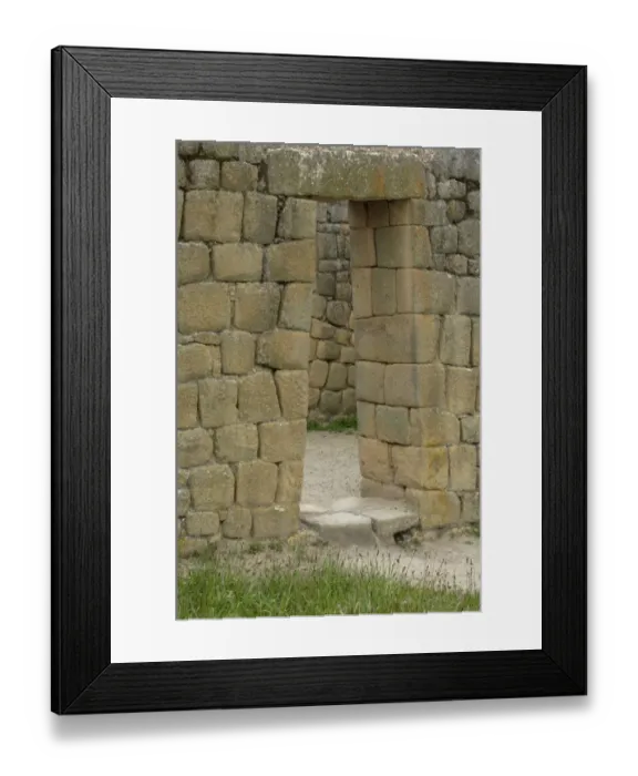 Framed Print : Trapezoidal doorway leading to Inca Temple of the Sun at Ingapirca in the Andes Framed Print : Trapezoidal doorway leading to Inca Temple of the Sun at Ingapirca in the Andes