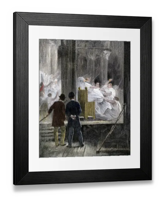 Framed Print : Performance of Shakespeares Julius Caesar, 1880s Framed Print : Performance of Shakespeares Julius Caesar, 1880s