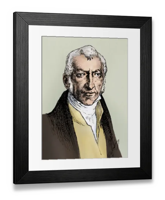 Framed Print : Malthus. Economist Thomas Malthus.. Digitally colored woodcut Framed Print : Malthus. Economist Thomas Malthus.. Digitally colored woodcut