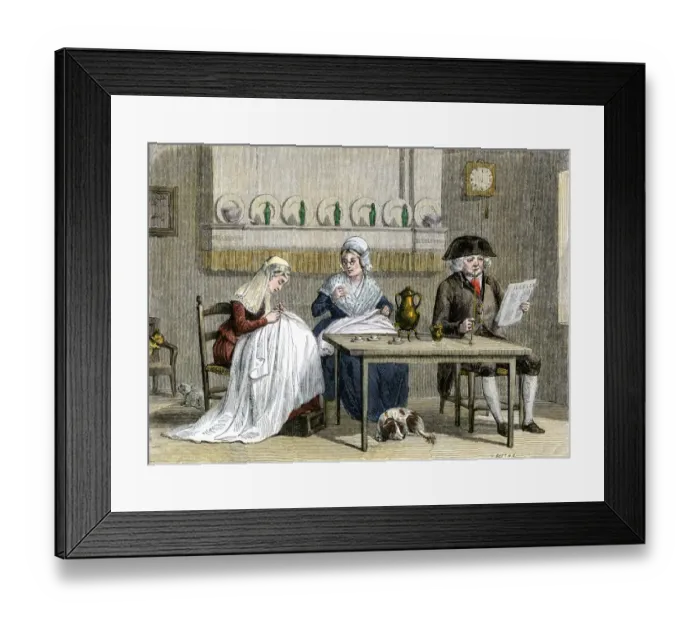 Framed Print : Old Knickerbocker family around the tea table Framed Print : Old Knickerbocker family around the tea table