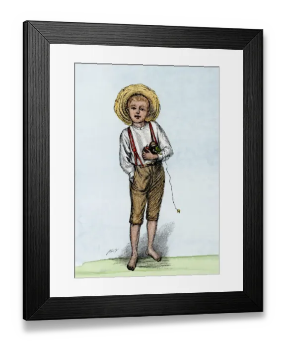 Framed Print : Barefoot boy Framed Print : Barefoot boy