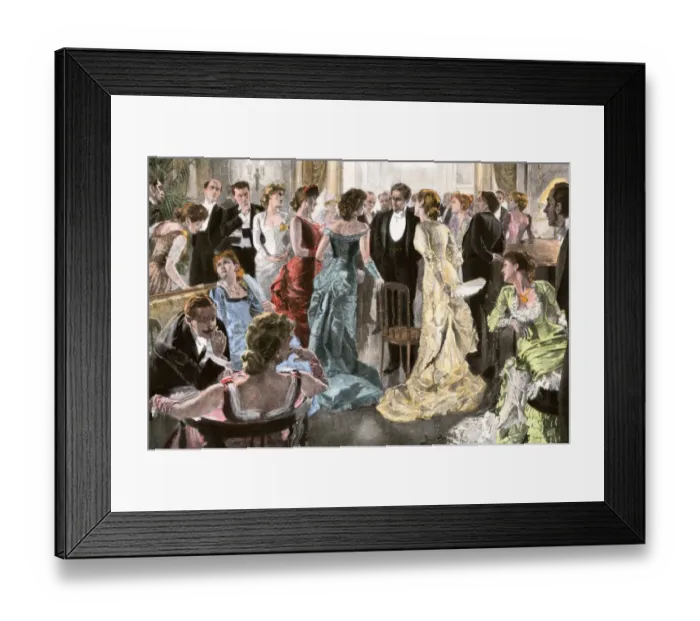 Framed Print : Upperclass social life, circa 1900 Framed Print : Upperclass social life, circa 1900
