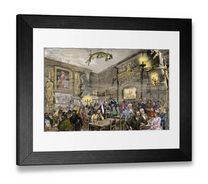 Framed Print : Cabaret du Chat Noir, Paris, circa 1890