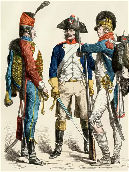 French soldiers uniforms, 1790s